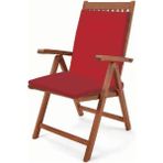 Leaf Shop Bahçe Balkon Salon Kırmızı Sandalye Minderi (Arkalıklı)