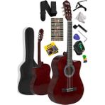 Leaf Shop CG-395BR Kahve Renk Kesik Klasik Gitar 4/4 Yetişkin Boy Sap Ayarlı Full Set
