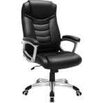 Leaf Shop Ergonomik Ofis Koltuğu Yüksekliği Ayarlanabilir Döner Sandalye Sağlam, Dayanıklı, Siyah OBG21B 52X53X122 cm
