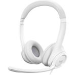 Leaf Shop H390 Kablolu Kulak Üstü Mikrofonlu Kulaklık, Dijital Stereo Ses, Katlanabilir Gürültü Önleyici Mikrofon, Kablo Üzeri Denetimler, Beyaz