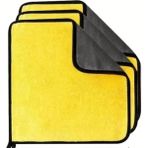 Leaf Shop Hassas Temizlik Bezi, Çok Amaçlı Nano Teknoloji, 30X30 Cm, Araba ve Ev Temizliği, Çift Yönlü, Sarı-Gri (1 Adet)