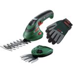 Leaf Shop Home And Garden 060083310C Bosch Isio Batarya Çim Düzeltici Seti (3,6 Volt, Bıçak Uzunluğu 12 Cm, Bıçak Aralığı 8 Mm, Xl Bahçe Eldivenleri Dahil) - Amazon Edition