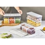 Leaf Shop Home Bölmeli 4'lü Nora Saklama Kabı 2 Lt Açık Gri