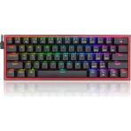 Leaf Shop K617-RGB 16,8 Milyon Rgb Aydınlatma, Red Switch Fizz%60 Q Türkçe Kablolu Mekanik Oyuncu Klavyesi Siyah