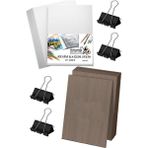 Leaf Shop Karakalem Eskiz Çizim Seti Durolit Seti 35X50 cm Duralit 1 Adet 35X50 Resim Kağıdı 25 Adet Mandal Metal 4 Adet