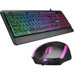 Leaf Shop KM-R59 Forza Plus Siyah USB Rainbow Backlight Q Klavye + 1200 Dpi Mouse Set