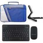 Leaf Shop Lenovo Tab M10 Plus 3. Nesil TB128FU 10.6'' Uyumlu Tablet Çanta+Türkçe Bluetooth Klavye +Mouse+ Standı AL4383 Lacivert