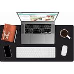 Leaf Shop Lindos - Deri Mat, Masa Pedi, Büyük Mouse Pad, Ofis Için Mat, Su Geçirmez Mat, Ofis ve Ev Için Deri Pedi, Gaming Masa Matı, Masaüstü Için Masa Koruyucu Pedi (75 cm x 34 cm x 1,3) (Siyah)