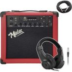 Leaf Shop MGA-25RDBT-HD Şarjlı Elektro Gitar Amfisi 25 Watt USB Bluetooth Distortion Kulaklık ve Kablo