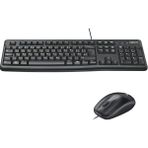 Leaf Shop MK120 USB Kablolu Klavye Mouse Seti, Tam Boyutlu, Sağ ve Sol Elle Kullanıma Uygun Mouse, Sıvı Dökülmesine Dayanıklı, Türkçe Q Klavye, Siyah