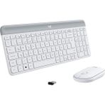 Leaf Shop MK470 Slim Combo Kablosuz Klavye Mouse Seti, 12 Fn Kısayolu ile Kompakt Klavye, Sağ ve Sol Elle Kullanılabilir, 10 M Kullanım Mesafesi, Sessiz, Türkçe Q Klavye, Beyaz