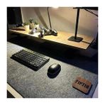 Leaf Shop Mousepad (50 X100 Cm) Kaydırmaz Taban Ilaveli, Oyuncu Gamer Mouse Pad, Büyük Boy Large Ofis Tipi Mouse Ped, Fare Altlığı, Düz Masa Koruyucu Klavye Altı Mousepad (Açık Gri) - Altın