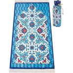 Leaf Shop Online Ipek Dokulu Taşıma Çantalı Seccade (Desen 9)