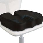Leaf Shop Oturma Minderi Visko Cocix Elastik Minder Basur Minderi Oturma Simidi Yastığı Hemoroid Yastık, Figiza, Siyah, Standart
