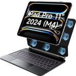 Leaf Shop Pro 11 (2024) ile Uyumlu Touchpad Case Magic Keyboard Aydınlatmalı Klavyeli Tablet Kılıfı