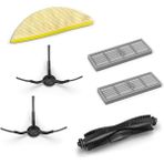 Leaf Shop Rcv 5 Elektrikli Süpürge Için Orijinal Aksesuar Seti, 1 Ana Fırça, 1 Silme Bezi, 2 Yan Fırça ve 2 Filtre Içerir