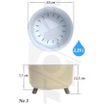 Leaf Shop Saksı Süzgeçli Ayaklı Delikli Plastik Aranjman Sukulent Saksısı (Fildişi, 2,25 Litre)