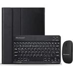 Leaf Shop Samsung Galaxy Tab S10 Plus SM-X820 12.4 Inch Tablet Için Tablet Bluetooth Klavye ve Mouse + Kılıf Bkk6