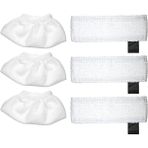 Leaf Shop Sc2 Sc3 Sc4 Sc5 Easyfix Buharlı Temizlik Makinesi Uyumlu Yedek Mop Seti (3 Adet El Aparatı + 3 Adet Zemin Aparatı Yedek Mop Bezi)