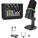 Leaf Shop Ses Kartı Youtube Kick Podcast ve Yayıncı, Ses Kartı, Dj Mikser, Taşınabilir Podcast Prodüksiyon Stüdyosu, Canlı Yayın, Kayıt, Oyun Için Kondenser Ses Kartlı Mikrofon Mikseri P800-KD8