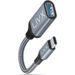 Leaf Shop USB 3.0 To Type-C Çevirici Dönüştürücü 60W Hızlı Şarj Desteği 15 cm Kablolu Otg Adaptör Samsung Huawei Xiaomi Macbook ile Uyumlu Gri Ottca-01