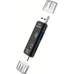 Leaf Shop USB Otg Kart Okuyucu Type-C ve Otg Uçlu Macbook Uyumlu Pc Bilgisayar Cep Telefonu ve Notebook Uyumlu Mikro Sd Kart Okuyucu