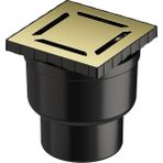 Leaf Shop V-Flow Kare 5607325 Yalıtımlı Duş Kanalı Alttan Çıkışlı Dk 800 Kapak Parlak Altın