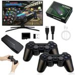 Leaf Shop Video Oyun Konsolu, 20.000+ Klasik Oyun Konsolu, 64G 4K HDMI Çıkışı Game Stick, Iki Kablosuz Oyun Konsolu 2.4g Tak ve Çalıştır Tv Çubuğu Taşınabilir Konsol Retro