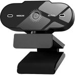 Leaf Shop Webcam 1080P USB Kablolu Tak Çalıştır Konferans Kamera Dahili Mikrofon Chat Görüntülü Sohbet Yayın Kamerası Hd Video Web Kamerası A6 Web Cam (A6)