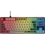 Leaf Shop Yoru Tkl Type-C Outemu Rgb Red Swich Mekanik Oyuncu Klavyesi- Gri/siyah