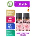 LeafFlora AromaHome Lilyum - Esansiyel Uçucu Yağ - Aromatik Oda ve Ortam Kokusu 2 adet x 10 ML