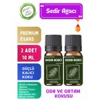 LeafFlora AromaHome Sedir Ağacı - Esansiyel Koku Yağı - Aromatik Oda ve Ortam Kokusu 2 adet x 10 ML