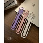 Leaft Design Lotus 3’lü Minimalist Kitap Ayracı Seti – Dekoratif Estetik Bookmark - Mor - Pembe