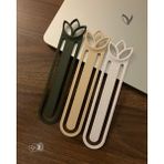 Leaft Design Lotus 3’lü Minimalist Kitap Ayracı Seti – Dekoratif Estetik Bookmark - Yeşil - Bej