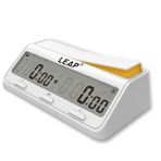 LEAP Satranç Saati Programı Güncellenmiş Dijital Zamanlayıcı, Oyun ve Satranç Zamanlayıcısı için, Bonus ve Gecikmeli Geri Sayım Alarmı Süt Beyazı