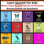 Learn Spanish For Kids - More Than 500 Words & Phrases - Pronunciation (in brackets): Spanish For Dummies - Spanish For Kids - Beginner Spanish - Learn Spanish