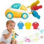 Learning Fun Işıklı Sesli Müzikli Oyuncak Silikon Araba Anahtarı Diş Kaşıyıcı Duyusal Oyuncak