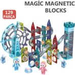 Learning Fun Manyetik Oyuncak Manyetik Blok Seti Stem Oyuncak 129 Parça Elektrikli Müzikli Işıklı Magic Magnetic Blocks