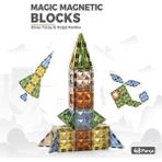 Learning Fun Manyetik Oyuncak Manyetik Blok Seti Stem Oyuncak 48 Parça Diamond Magic Magnetic Blocks