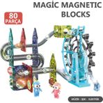 Learning Fun Manyetik Oyuncak Manyetik Blok Seti Stem Oyuncak 80 Parça Elektrikli Müzikli Işıklı Magic Magnetic Blocks