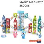 Learning Fun Manyetik Oyuncak Manyetik Blok Seti Stem Oyuncak 82 Parça Elektrikli Işıklı Magic Magnetic Blocks