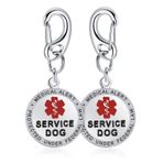Leash King 1 "Çift Taraflı Servis Köpek Künyesi, 3,3 cm Katı Hızlı Klipsli - Yaka, Koşum, Yelek - Tamamen Cerrahi Paslanmaz Çelik - Cilalı