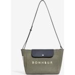 Leauder Women Kanvas Clutch+Bag Kadın Omuz Çantası - Haki