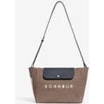 Leauder Women Kanvas Clutch+Bag Kadın Omuz Çantası - Kahve