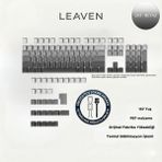 Leaven 136 Tuş Siyah- Beyaz Kademeli Keycap- Mekanik Klavye Tuş Takımı - Siyah - Beyaz