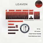 Leaven 136 Tuş Siyah-Kırmızı Kademeli Keycap - Mekanik Klavye Tuş Takımı - Kırmızı - Siyah