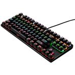 Leaven K550 87 Tuşlu Yeşil Switch Kablolu RGB Mekanik Siyah Renk Oyuncu Klavye