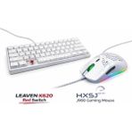 Leaven K620 Desenli Mekanik Oyun Klavyesi Hxsj J900 Kablolu Oyuncu Mouse Seti - Beyaz