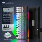 Leaven K88 Mekanik Oyun Klavyesi- 3 Modlu Hot Swap Rgb 4000 Mah Batarya - Gri