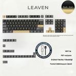 Leaven Mekanik Klave- Pbt Çift Baskı Keycap Seti Gri Siyah- Krem 128 Tuşlu Keycap - Gri - Siyah - Krem